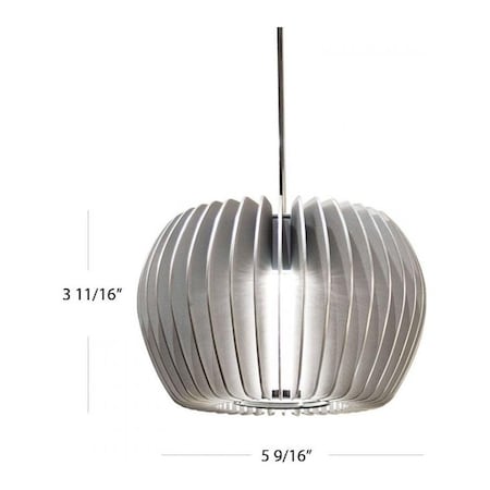 Wac Us Uber Ledme Monopoint Pendant - Platinum Shade With Brushed Nickel Sock MP-LED315-PT/BN